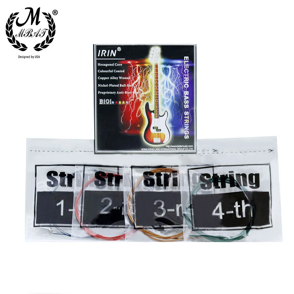 IRIN 4Pcs B101 Electric Bass Strings Colorful Steel Core Nickel Plated Alloy Wound High Quality Bass String Guitar Accessories
IRIN 4Pcs B101 Electric Bass Strings Colorful Steel Core Nickel Plated Alloy Wound High Quality Bass String Guitar Accessories