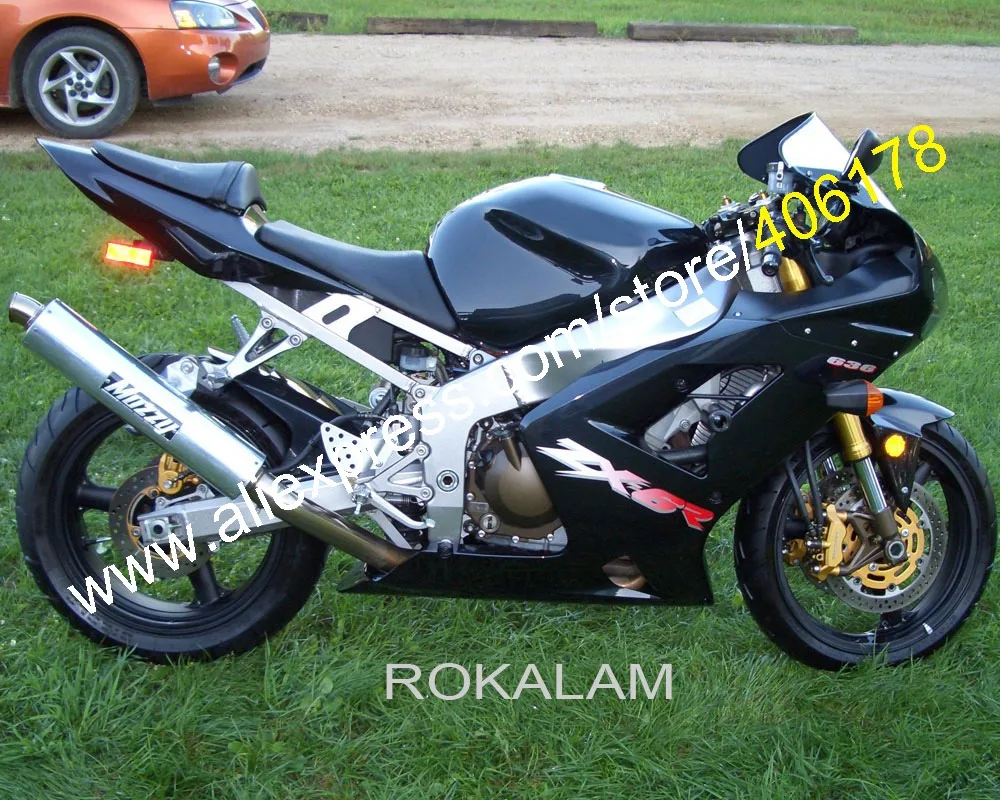 All Black ZX6R 636 For Kawasaki Fairings Ninja ZX-6R 03 04 ZX 6R ZX6R 2003 2004 ABS Fairing Kit (Injection Molding)
All Black ZX6R 636 For Kawasaki Fairings Ninja ZX-6R 03 04 ZX 6R ZX6R 2003 2004 ABS Fairing Kit (Injection Molding)