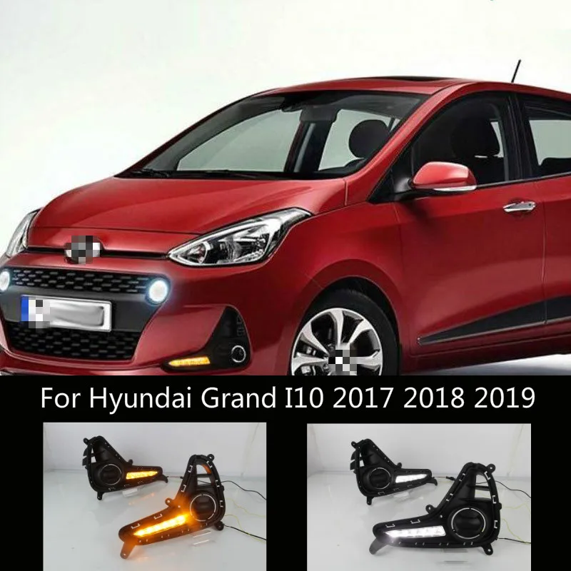 1 set For Hyundai Grand I10 2017 2018 2019 LED DRL Daytime Running Light Daylight yellow turn lights lamp
1 set For Hyundai Grand I10 2017 2018 2019 LED DRL Daytime Running Light Daylight yellow turn lights lamp