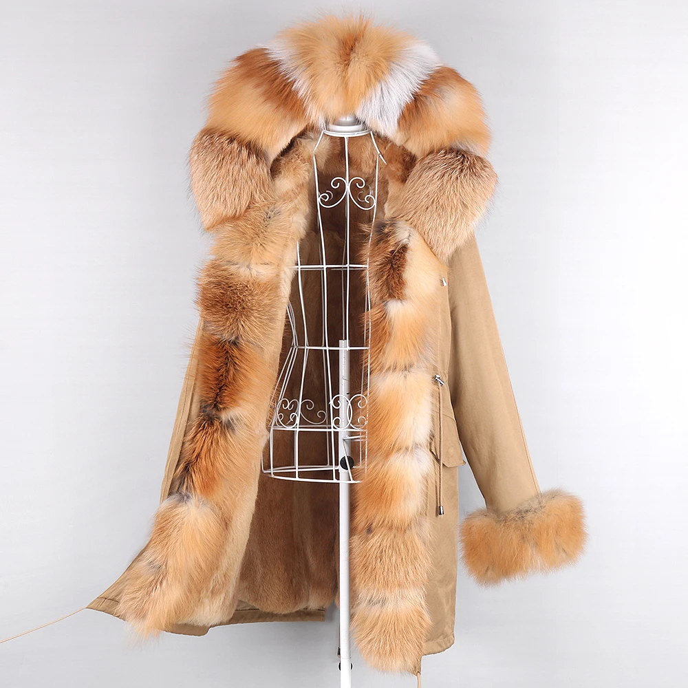 Winter Jacket Women Real Fox Fur Coat Natural Raccoon Fur Collar Color matching 2022 New Long Parka disassembled
Winter Jacket Women Real Fox Fur Coat Natural Raccoon Fur Collar Color matching 2022 New Long Parka disassembled