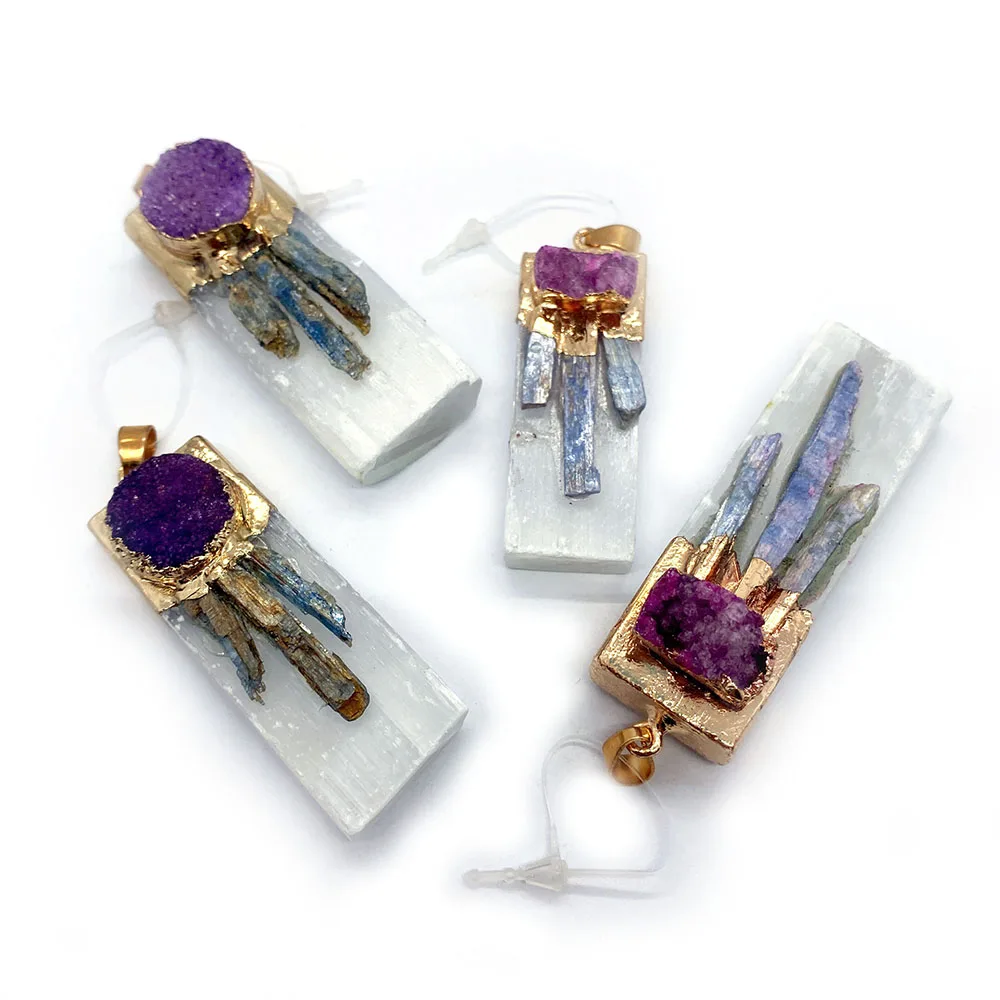 1pcs Colorful Natural Stone Crystal Pendant Rectangular Design Reiki Stone DIY Necklace Charm Jewelry Making Supplies Accessorie 
1pcs Colorful Natural Stone Crystal Pendant Rectangular Design Reiki Stone DIY Necklace Charm Jewelry Making Supplies Accessorie