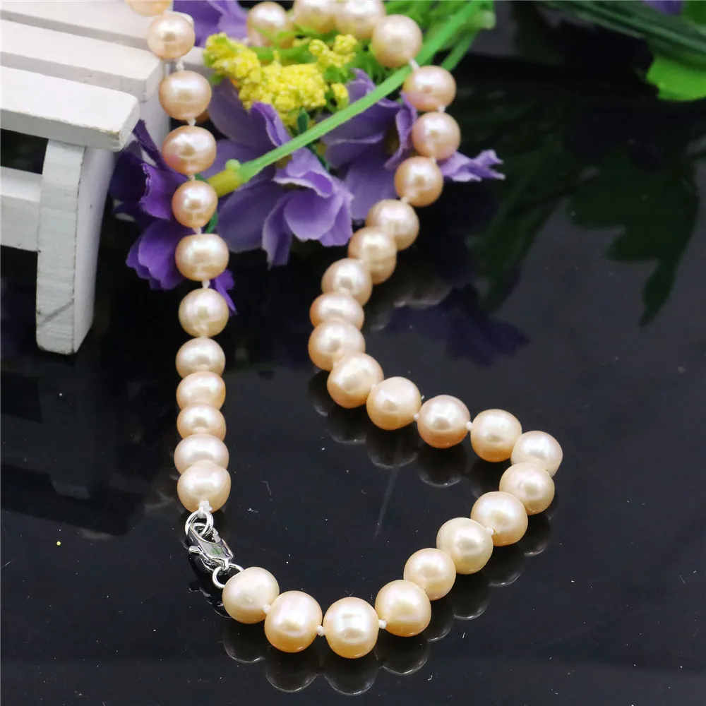 7-8mm Pink 100% Natural Fresh Water Pearl Necklace Near Round Beads Neckwear Women Girls Accessories Gifts Jewelry Making Design
7-8mm Pink 100% Natural Fresh Water Pearl Necklace Near Round Beads Neckwear Women Girls Accessories Gifts Jewelry Making Design