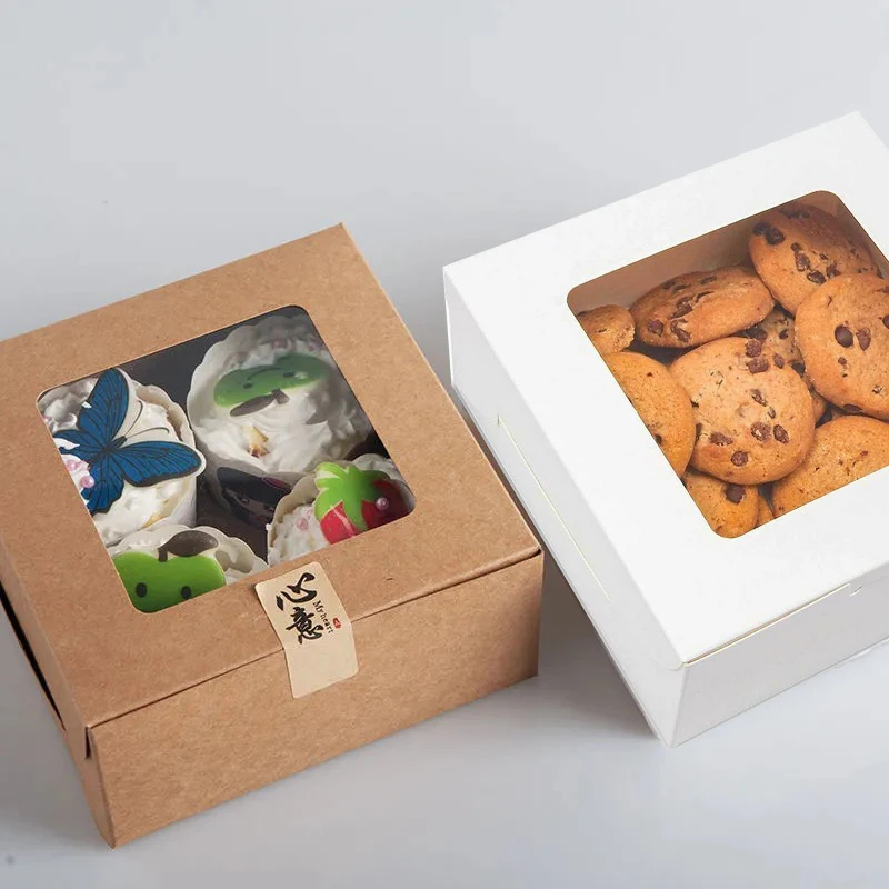 30/50PCS Pastry Bakery Box with Window for Cookies Cupcakes Donuts With Muffin Cake Box Container Kraft Paper Food box
30/50PCS Pastry Bakery Box with Window for Cookies Cupcakes Donuts With Muffin Cake Box Container Kraft Paper Food box