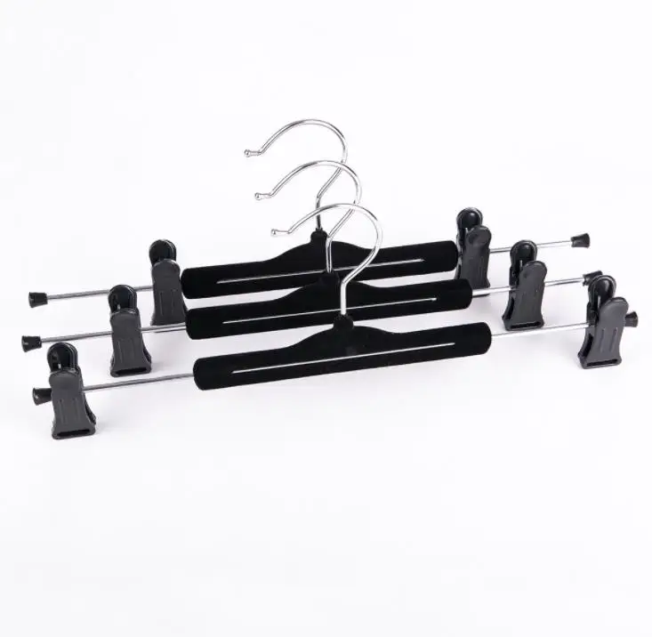 Free shipping 100pcs Hanger link Black Velvet Flocked Hanger with Clips for Pants and Skirt SN997
Free shipping 100pcs Hanger link Black Velvet Flocked Hanger with Clips for Pants and Skirt SN997