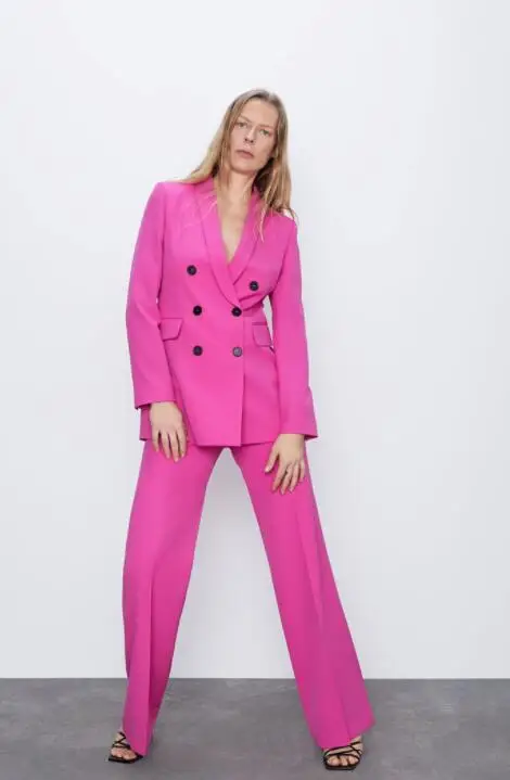 Fuchsia Women Pant Sets Double Breasted Jacket Pants Long Sleeve Women Jacket Suits Female Ladies Customize Made blazer mujer
Fuchsia Women Pant Sets Double Breasted Jacket Pants Long Sleeve Women Jacket Suits Female Ladies Customize Made blazer mujer