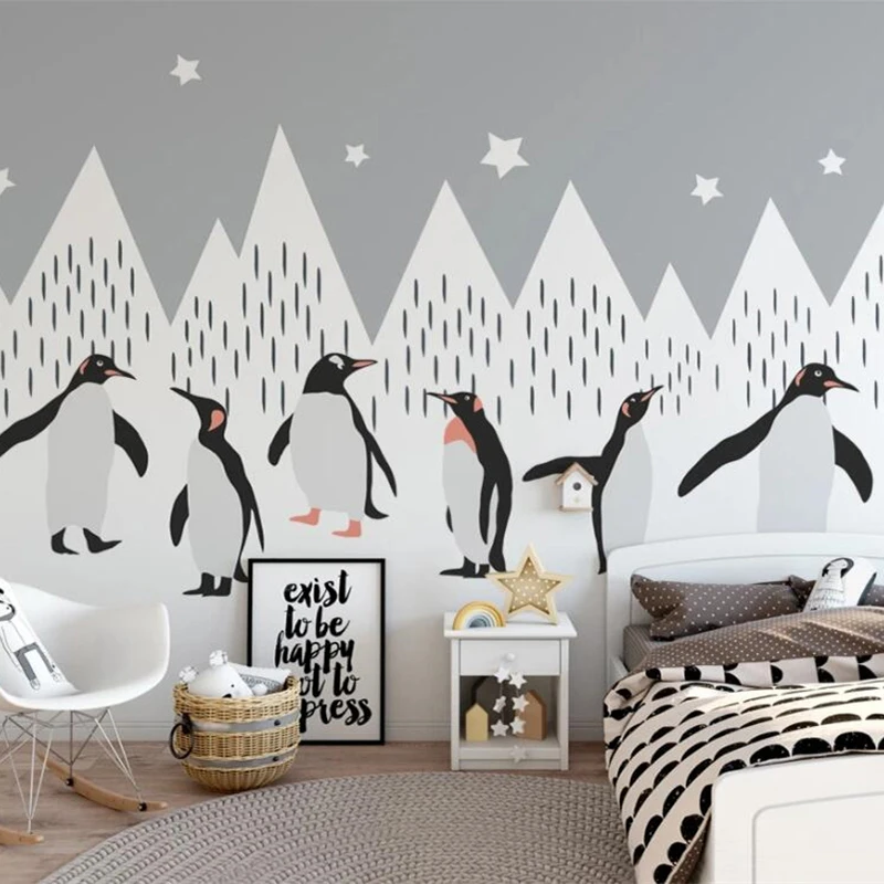 Custom 3D Cartoon Mural Wallpaper Modern Snow Mountain Penguin Animal Wall Painting Children's Bedroom Background Home Decor 3 D
Custom 3D Cartoon Mural Wallpaper Modern Snow Mountain Penguin Animal Wall Painting Children's Bedroom Background Home Decor 3 D