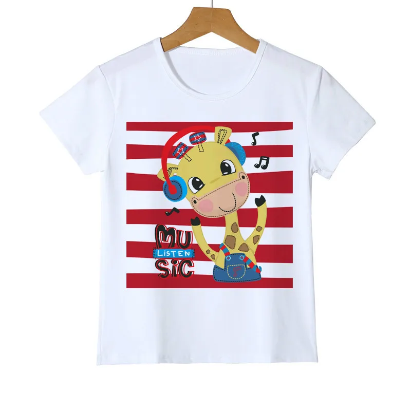 New Summer Funny Cartoon Stripe Deer Music Kid T Shirt Cat design T-Shirt Cute Girl Boy Tops Fashion casual Children's Tee
New Summer Funny Cartoon Stripe Deer Music Kid T Shirt Cat design T-Shirt Cute Girl Boy Tops Fashion casual Children's Tee