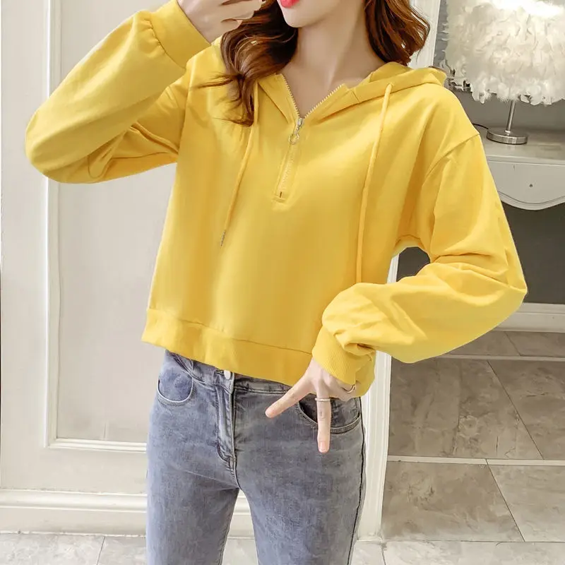 Spring Autumn Style Women's Cotton Hoodies Zipper Solid Color Draw String Long Sleeve Casual Sweet Sweatshirts AA4160
Spring Autumn Style Women's Cotton Hoodies Zipper Solid Color Draw String Long Sleeve Casual Sweet Sweatshirts AA4160
