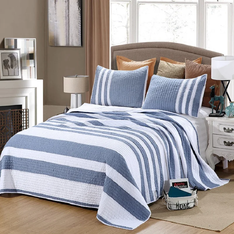 Minimalist Stripe Patchwork Quilted Bedspread Set 3PCS, 100% Cotton Lightweight Comforter Bedding Set for Queen Size, Home Decor
Minimalist Stripe Patchwork Quilted Bedspread Set 3PCS, 100% Cotton Lightweight Comforter Bedding Set for Queen Size, Home Decor
