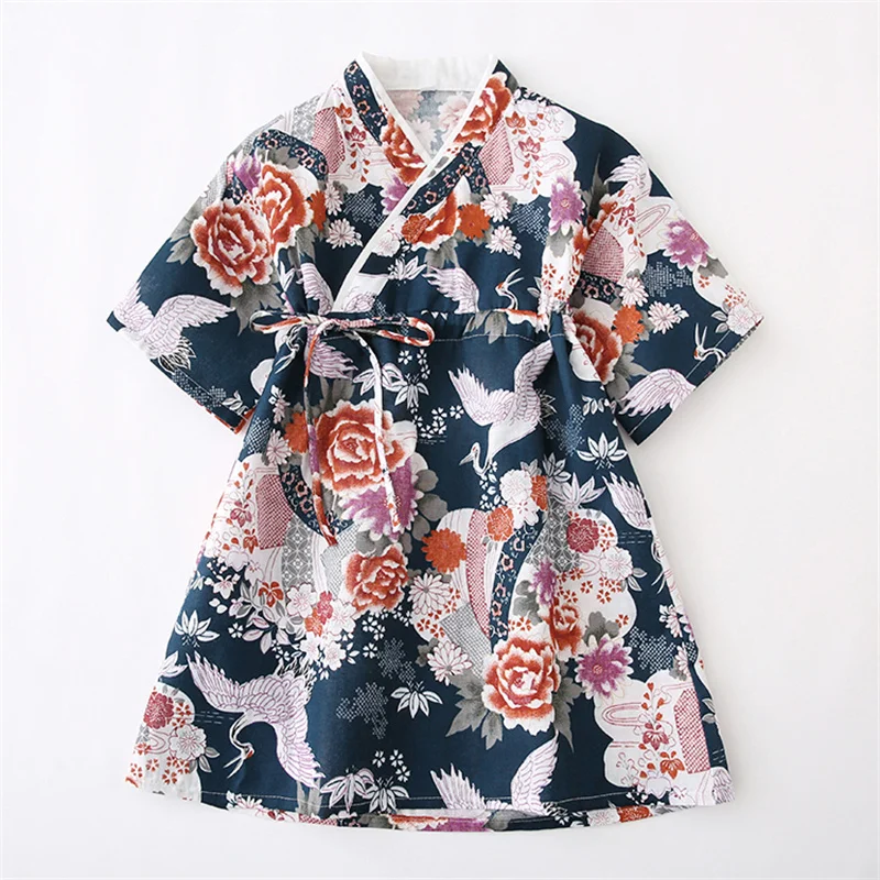 Japanese Style Crane Cotton Kimono Dress Vintage Woman Girls Traditional Pajamas Flower Nightgown Sleepwear Yukata Belt Clothes
Japanese Style Crane Cotton Kimono Dress Vintage Woman Girls Traditional Pajamas Flower Nightgown Sleepwear Yukata Belt Clothes