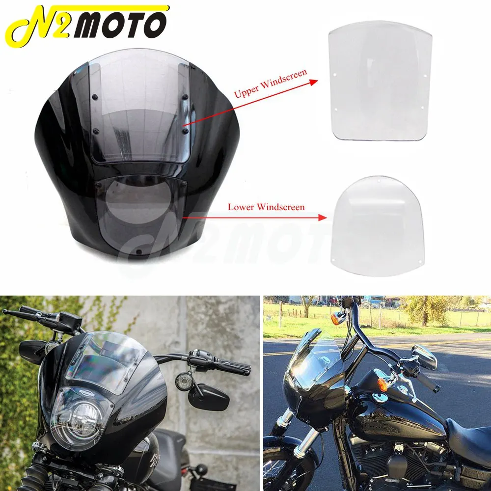 Quarter Fairing Replacement Windshield Wind Screen for Harley Sportster XL 1200 883 Iron 86-17 Dyna Low Rider Super Wide Glide
Quarter Fairing Replacement Windshield Wind Screen for Harley Sportster XL 1200 883 Iron 86-17 Dyna Low Rider Super Wide Glide
