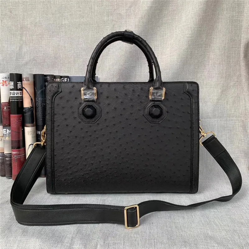 Business Style Authentic Ostrich Skin Men's Passcode Briefcase Large Shoulder Bag Genuine Exotic Leather Male Portfolio Handbag
Business Style Authentic Ostrich Skin Men's Passcode Briefcase Large Shoulder Bag Genuine Exotic Leather Male Portfolio Handbag