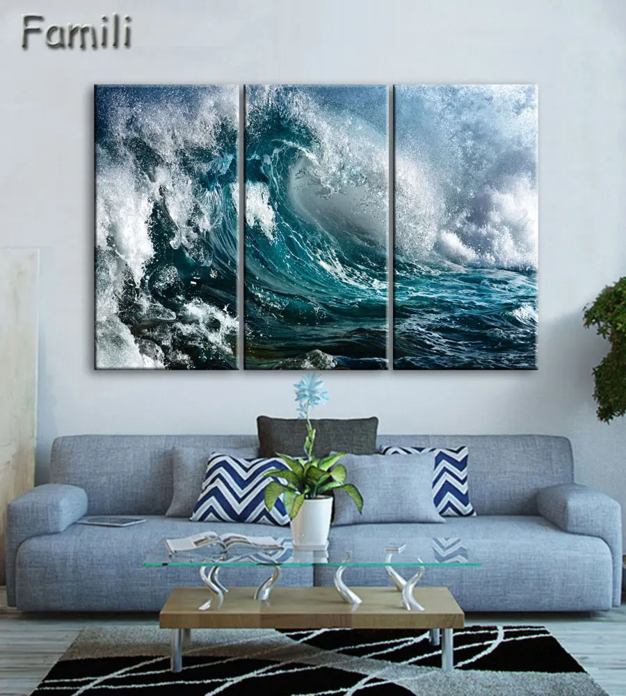 3Pieces Art Modern sea green blue beach Wave picture decoration canvas painting wall picture for living room home decor unframed
3Pieces Art Modern sea green blue beach Wave picture decoration canvas painting wall picture for living room home decor unframed