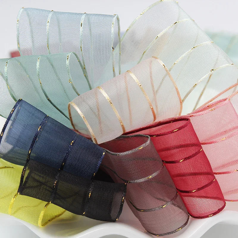 20yards High quality soft Silk Organza ribbon with metallic line Bow material hair ornament gift wrapping decoration lace ribbon
20yards High quality soft Silk Organza ribbon with metallic line Bow material hair ornament gift wrapping decoration lace ribbon