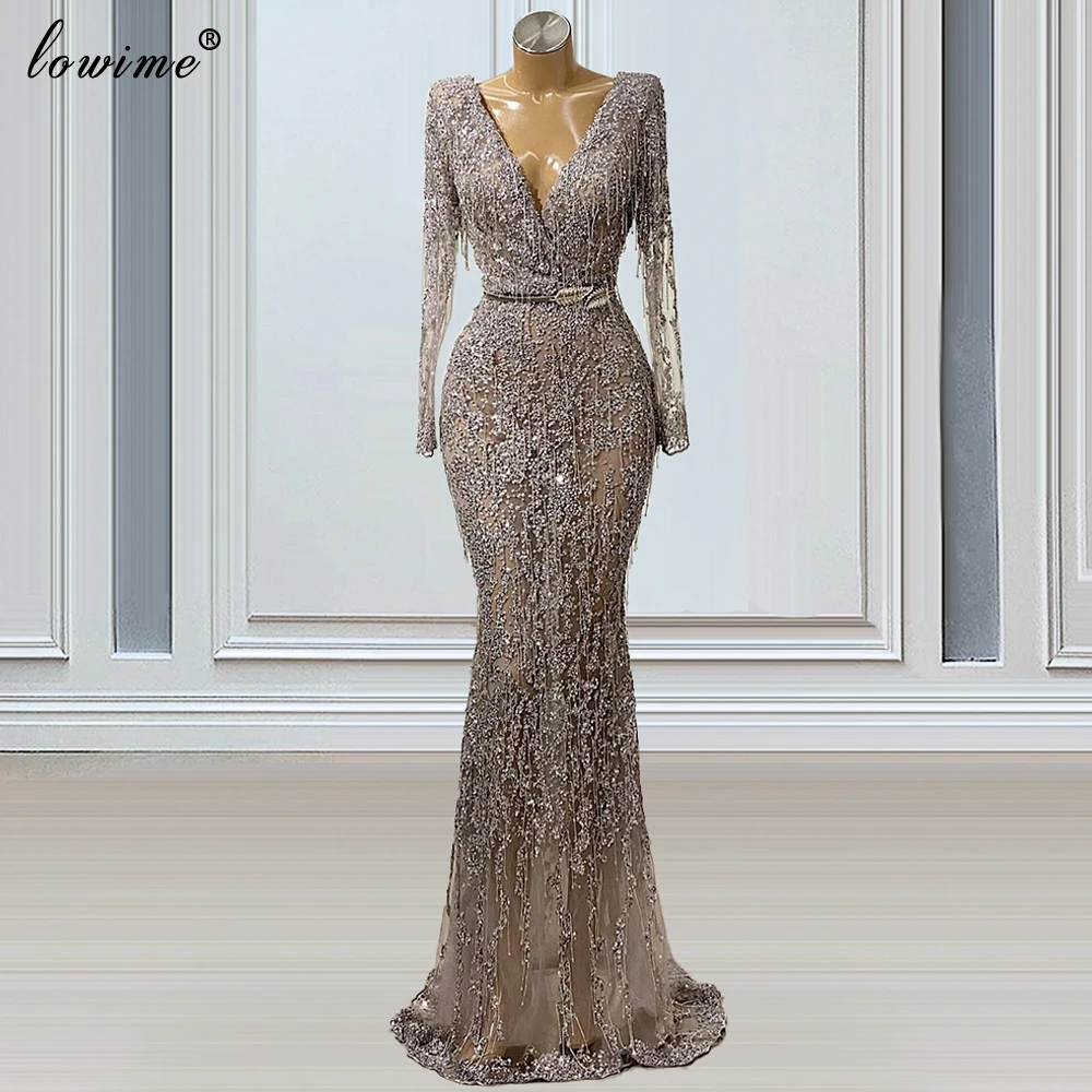 Gray Heavy Handmade Celebrity Dresses Mermaid Long Sleeves Beading Evening Dresses For Women Party Vintage Wedding Party Gowns
Gray Heavy Handmade Celebrity Dresses Mermaid Long Sleeves Beading Evening Dresses For Women Party Vintage Wedding Party Gowns