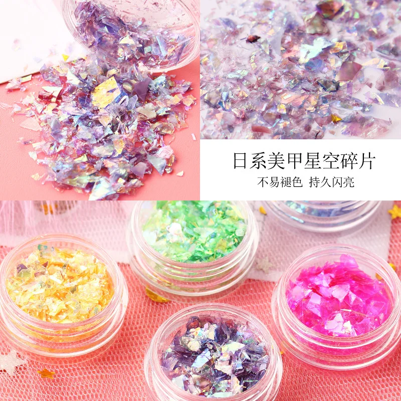 Manicure candy starry paper nail shell stickers broken decorative ultra-thin accessories PCs laser sequin color seven Hyun glass
Manicure candy starry paper nail shell stickers broken decorative ultra-thin accessories PCs laser sequin color seven Hyun glass