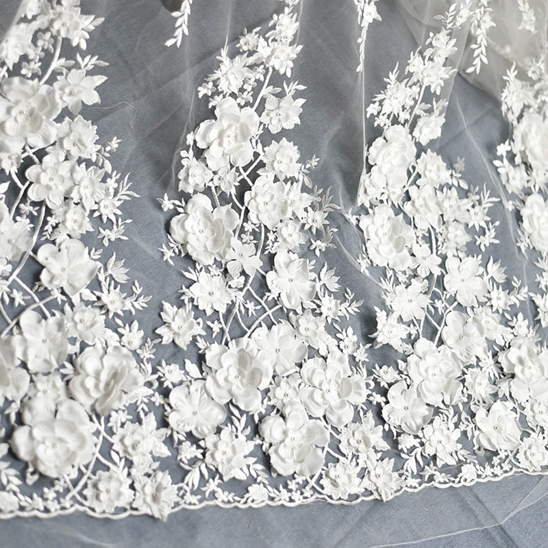Pink Off White Wedding Dress Lace Fabric 3D Chiffon Flowers Nail Bead High End European Lace Fabric For Cloth Accessories
Pink Off White Wedding Dress Lace Fabric 3D Chiffon Flowers Nail Bead High End European Lace Fabric For Cloth Accessories