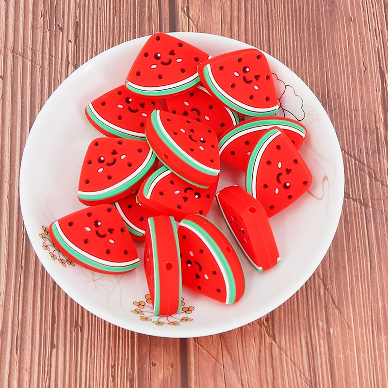 Chenkai 50PCS Watermelon Shape Baby Silicone Beads DIY Infant Pacifier Dummy Nursing Teether Sensory Toys Accessories Food Grade
Chenkai 50PCS Watermelon Shape Baby Silicone Beads DIY Infant Pacifier Dummy Nursing Teether Sensory Toys Accessories Food Grade