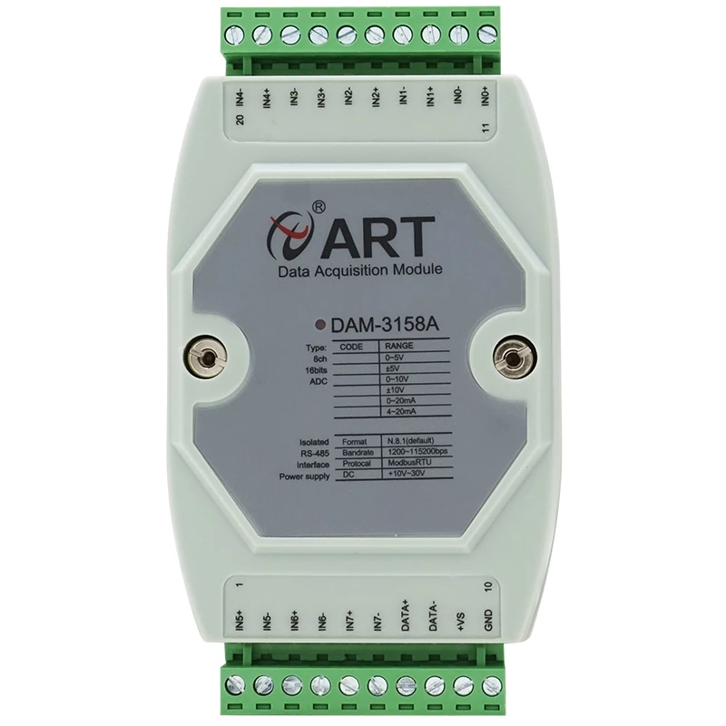 4-20mA Current Analog Quantity Acquisition Module Input Module 0-10V Sensor Signal Acquisition DAM3158A
4-20mA Current Analog Quantity Acquisition Module Input Module 0-10V Sensor Signal Acquisition DAM3158A