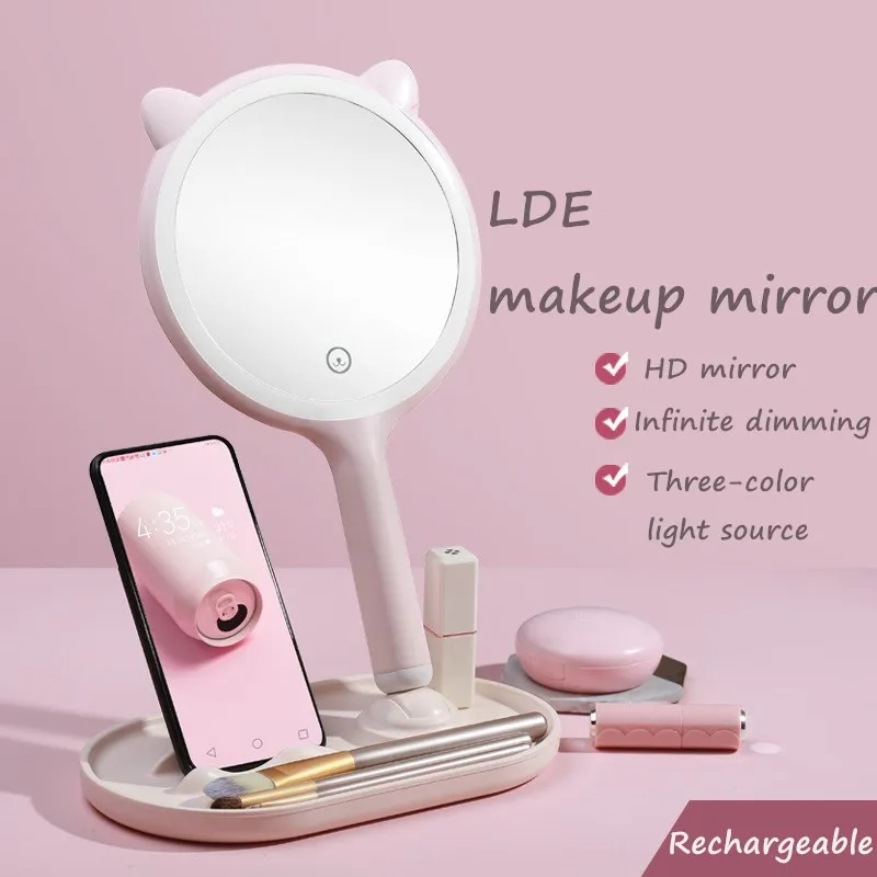 LED Makeup Mirror Handheld USB Charging Touch Screen Makeup Mirrors Convenient Desktop Makeup Light Standing Mirror
LED Makeup Mirror Handheld USB Charging Touch Screen Makeup Mirrors Convenient Desktop Makeup Light Standing Mirror
