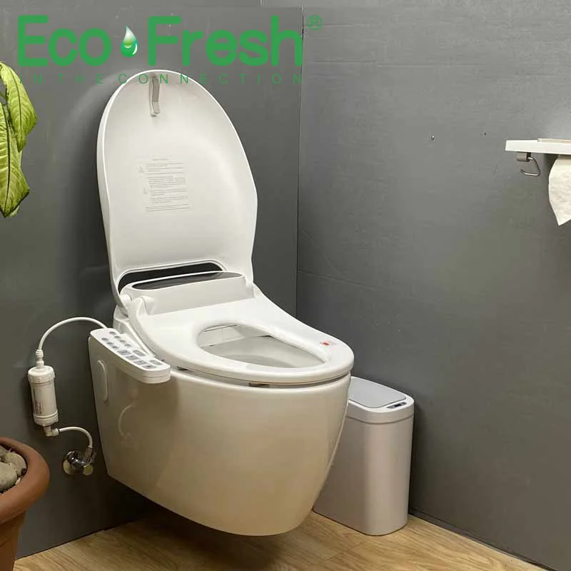 Ecofresh WC toilet Smart toilet seat Elongate Electric Bidet cover heat led light wash dry massage man woman child oldman
Ecofresh WC toilet Smart toilet seat Elongate Electric Bidet cover heat led light wash dry massage man woman child oldman