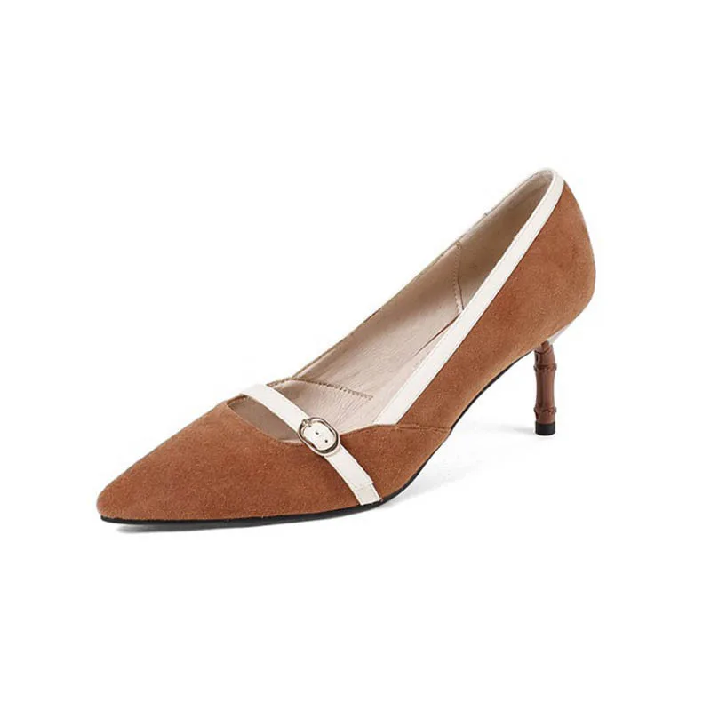 Women 2020 Spring New Genuine Leather Shoes Casual Buckle Comfort Slip On Thin High Heels Pumps Pointed Toe Office Work Footwear
Women 2020 Spring New Genuine Leather Shoes Casual Buckle Comfort Slip On Thin High Heels Pumps Pointed Toe Office Work Footwear