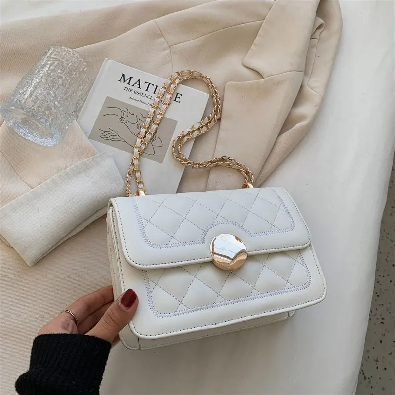 Fashion Embroidery Thread Handbags For Women High Quality Pu Leather Female Shoulder Bag Chain Simple Ladies Crossbody Bag
Fashion Embroidery Thread Handbags For Women High Quality Pu Leather Female Shoulder Bag Chain Simple Ladies Crossbody Bag