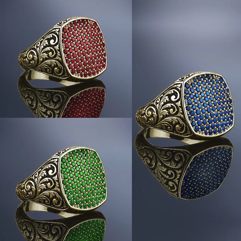 2023 Ring Male Korean Fashion Gothic Accessories Blue Diamond Nail Ring Retro Punk Men's Ring Gold Jewelry Anillos Hombre
2023 Ring Male Korean Fashion Gothic Accessories Blue Diamond Nail Ring Retro Punk Men's Ring Gold Jewelry Anillos Hombre
