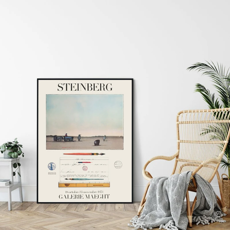 Saul Steinberg Art Painting Canvas Prints Vintage Exhibition Poster Galerie Maeght in Paris 1973 Museum Wall Picture Home Decor
Saul Steinberg Art Painting Canvas Prints Vintage Exhibition Poster Galerie Maeght in Paris 1973 Museum Wall Picture Home Decor