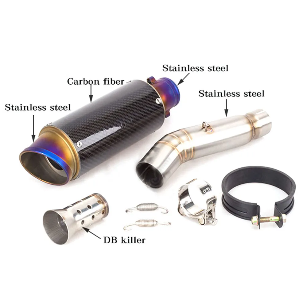 TKOSM Motorcycle Exhaust System Connect Mid Pipe with Sticker Carbon Fiber Exhaust Muffler For Honda CBR500 CBR500R
TKOSM Motorcycle Exhaust System Connect Mid Pipe with Sticker Carbon Fiber Exhaust Muffler For Honda CBR500 CBR500R