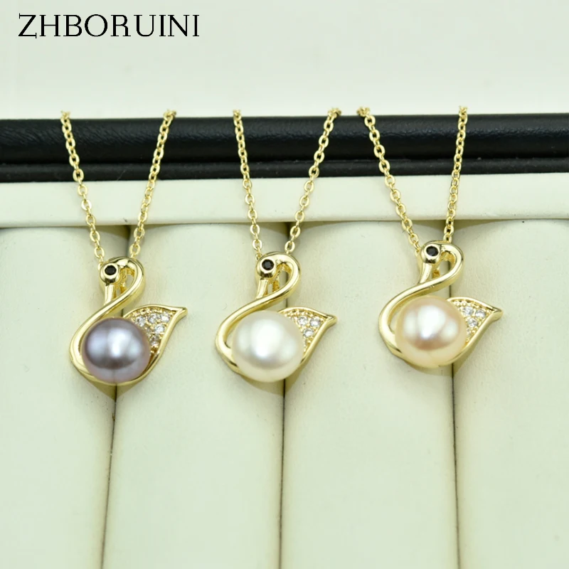ZHBORUINI Pearl Jewelry Gold Swan Necklace Natural Pearl Beautiful 925 Sterling Silver Jewelry Pendants Accessories Wholesale
ZHBORUINI Pearl Jewelry Gold Swan Necklace Natural Pearl Beautiful 925 Sterling Silver Jewelry Pendants Accessories Wholesale