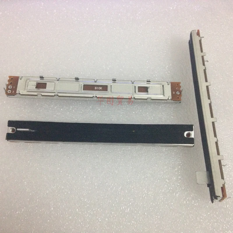 3pcs 128mm Straight Slide Push-Pull Potentiometer / Dimming Console Mixer Fader 12.8 cm Mono B10K Shank Length 8mm
3pcs 128mm Straight Slide Push-Pull Potentiometer / Dimming Console Mixer Fader 12.8 cm Mono B10K Shank Length 8mm