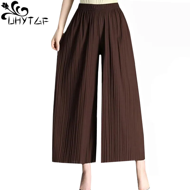 UHYTGF Wide-Leg Pants Sweatpant Women Korean Pleated High Waist Summer Trousers Female Fashion Chiffon Loose Wild Thin Pants 978
UHYTGF Wide-Leg Pants Sweatpant Women Korean Pleated High Waist Summer Trousers Female Fashion Chiffon Loose Wild Thin Pants 978
