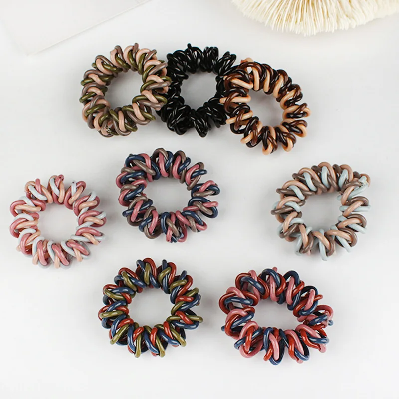 New Mixed Color Phone Cord Hair Ties Not Hurt Hair Elastic Rubber Band Scrunchies for Women Girls Simple Hair Accessories
New Mixed Color Phone Cord Hair Ties Not Hurt Hair Elastic Rubber Band Scrunchies for Women Girls Simple Hair Accessories