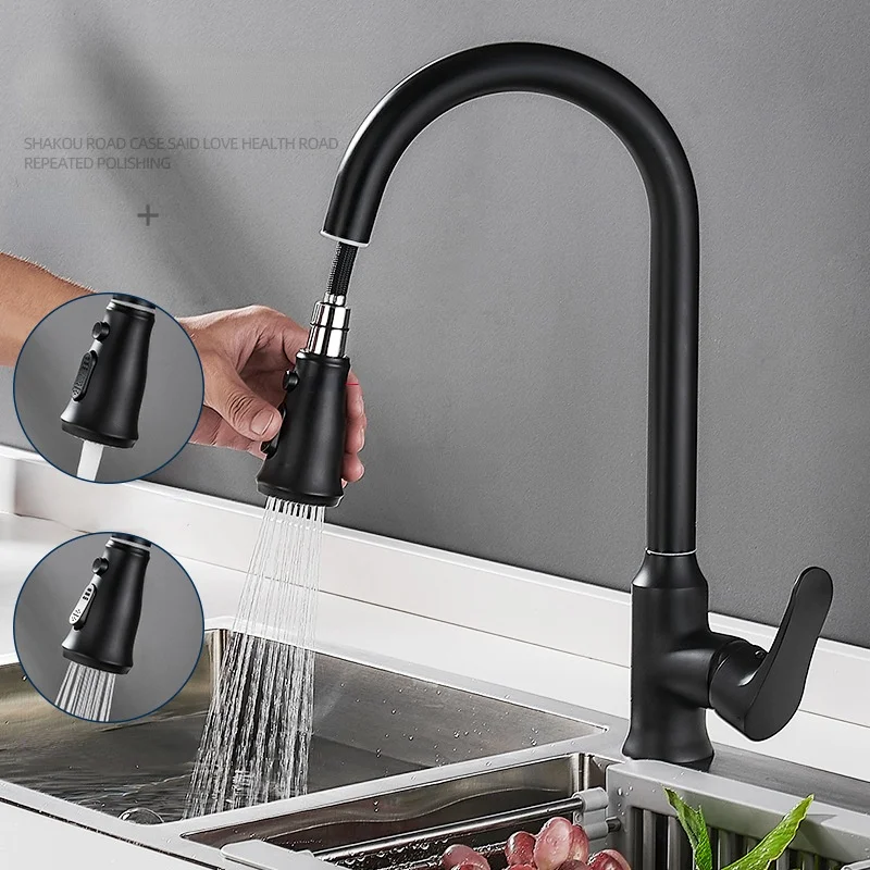 Multi-mode Retractable Kitchen Sink Faucet Household Hot and Cold Mixed Water Rotary Pull Copper Body Kitchen Sink Faucet
Multi-mode Retractable Kitchen Sink Faucet Household Hot and Cold Mixed Water Rotary Pull Copper Body Kitchen Sink Faucet