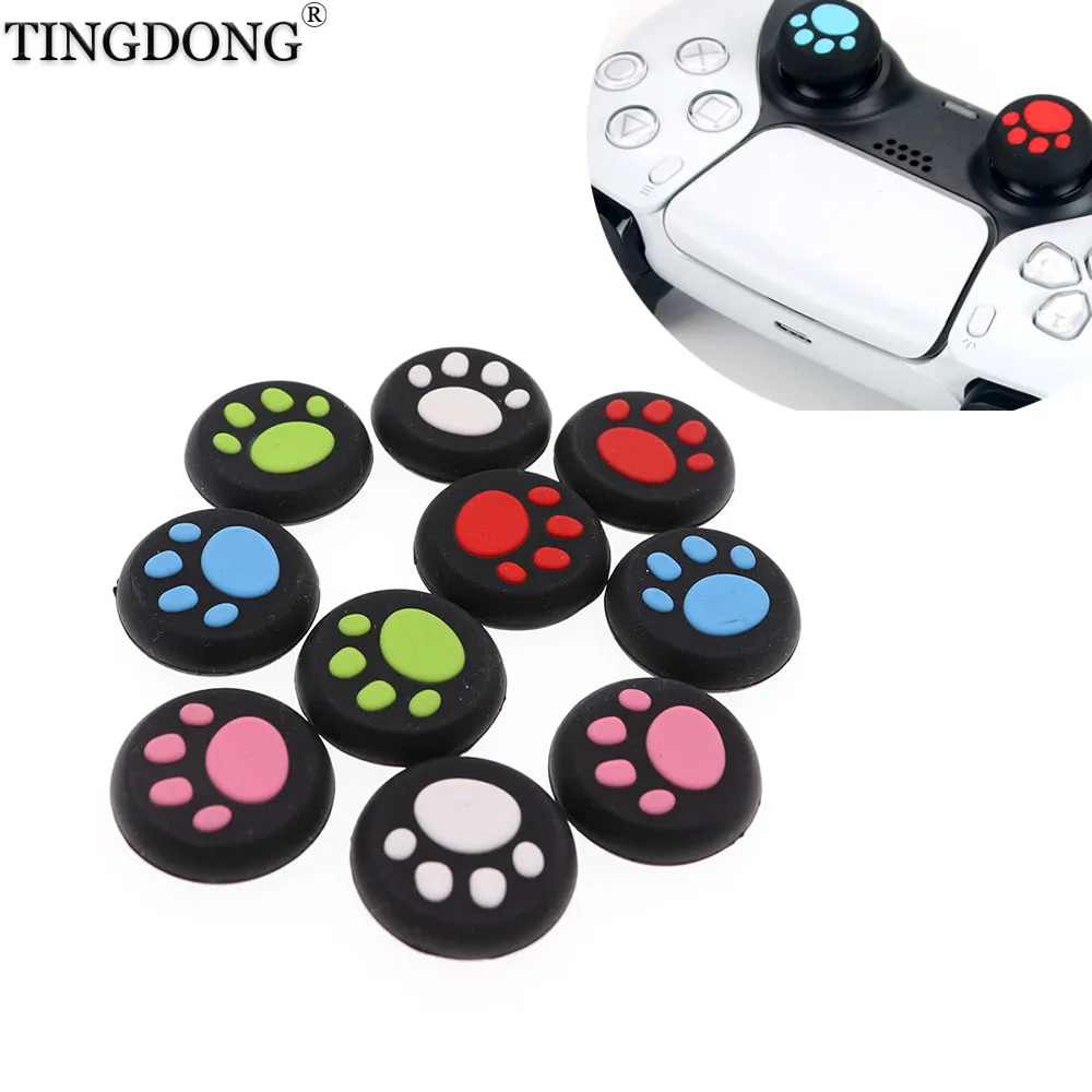 2 pcs Cat Paw Rubber Silicone Analog Thumb Sticks Grips Caps Cover for Dualshock 4 PS4 Pro Slim Controllers Accessories 
2 pcs Cat Paw Rubber Silicone Analog Thumb Sticks Grips Caps Cover for Dualshock 4 PS4 Pro Slim Controllers Accessories