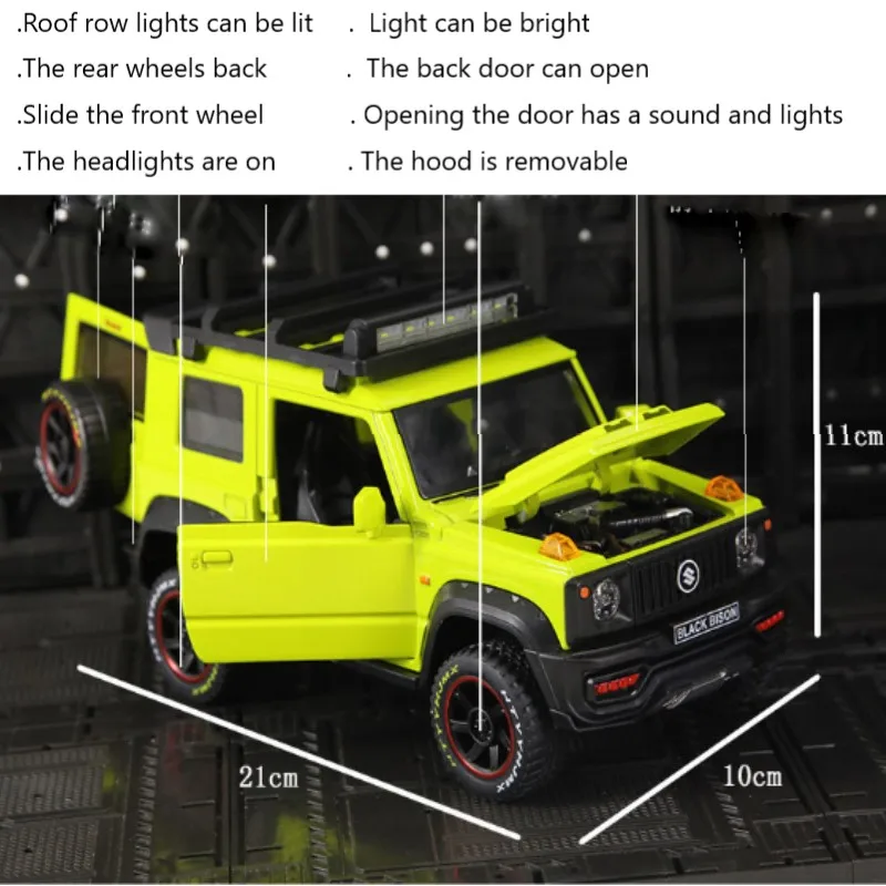 1:18for SUZUKI Jimny Alloy Car Model Diecast & Toy Metal Off-Road Vehicle Car Model Simulation Sound Light Kids Toy Gift
1:18for SUZUKI Jimny Alloy Car Model Diecast & Toy Metal Off-Road Vehicle Car Model Simulation Sound Light Kids Toy Gift