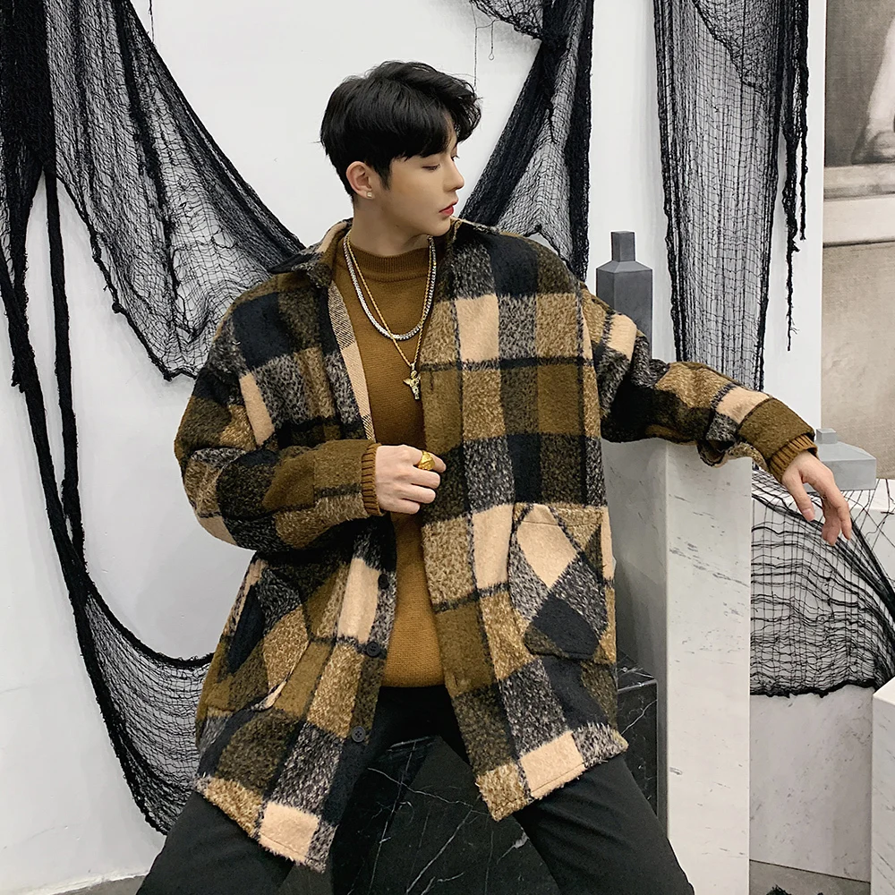 Lattice Men's Loose Coat Plaid Men Autumn Long Sleeve Button Down Vintage Mens Casual Shirt Camicia Uomo
Lattice Men's Loose Coat Plaid Men Autumn Long Sleeve Button Down Vintage Mens Casual Shirt Camicia Uomo
