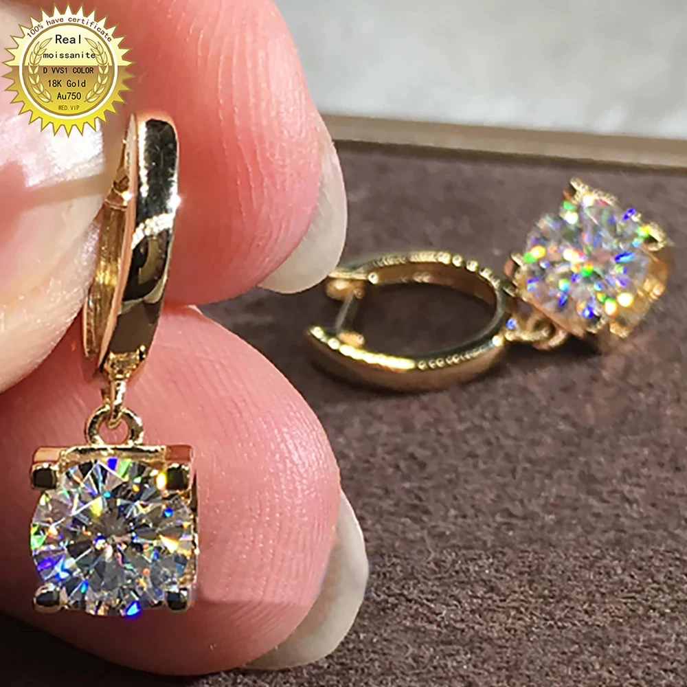 100% 18K Gold A750 gold A pair of Earrings 2Ct 4Ct 6Ct We only sell Best color DVVS Moissanite Earrings
100% 18K Gold A750 gold A pair of Earrings 2Ct 4Ct 6Ct We only sell Best color DVVS Moissanite Earrings