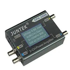 JUNTEK DPA-2698 10MHz 25Vpp 2CH DC Power Amplifier DDS Function signal Generator
JUNTEK DPA-2698 10MHz 25Vpp 2CH DC Power Amplifier DDS Function signal Generator