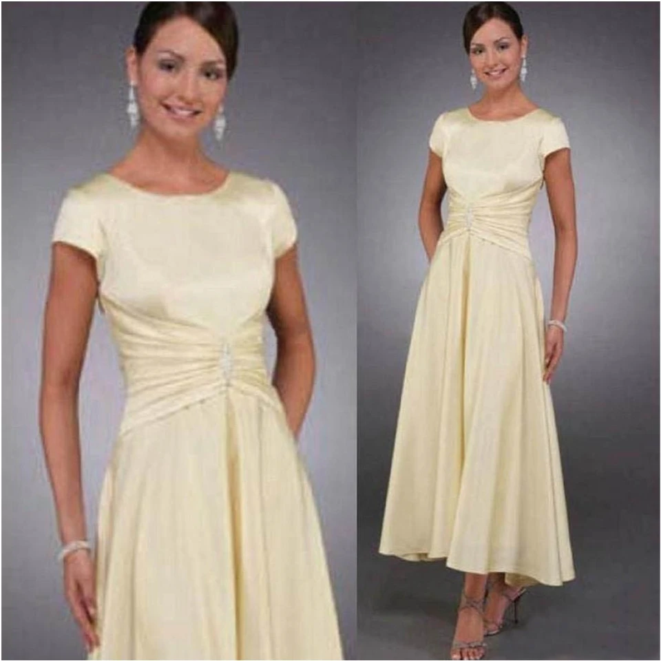 O-Neck Pleat Mother Of the Bride Dress Prom Party Gown Formal Dress Beaded Custom With Short Sleeves Tea-Length Elastic Satin
O-Neck Pleat Mother Of the Bride Dress Prom Party Gown Formal Dress Beaded Custom With Short Sleeves Tea-Length Elastic Satin