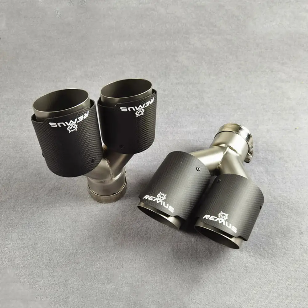 One Pair Rear Diffuser Muffler Tip Stainless Steel Tailpipe Car Universal Accessories Y Model Carbon Fiber REMUS Exhaust Pipe
One Pair Rear Diffuser Muffler Tip Stainless Steel Tailpipe Car Universal Accessories Y Model Carbon Fiber REMUS Exhaust Pipe