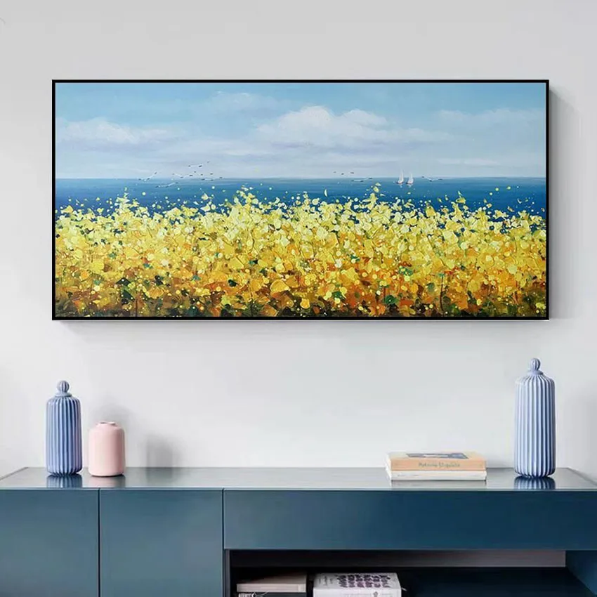 Hand Draw Sea Flower Oil Painting Modern Landscape Sofa Background Wall Living Room Restaurant Decorative Picture Hanging Poster
Hand Draw Sea Flower Oil Painting Modern Landscape Sofa Background Wall Living Room Restaurant Decorative Picture Hanging Poster