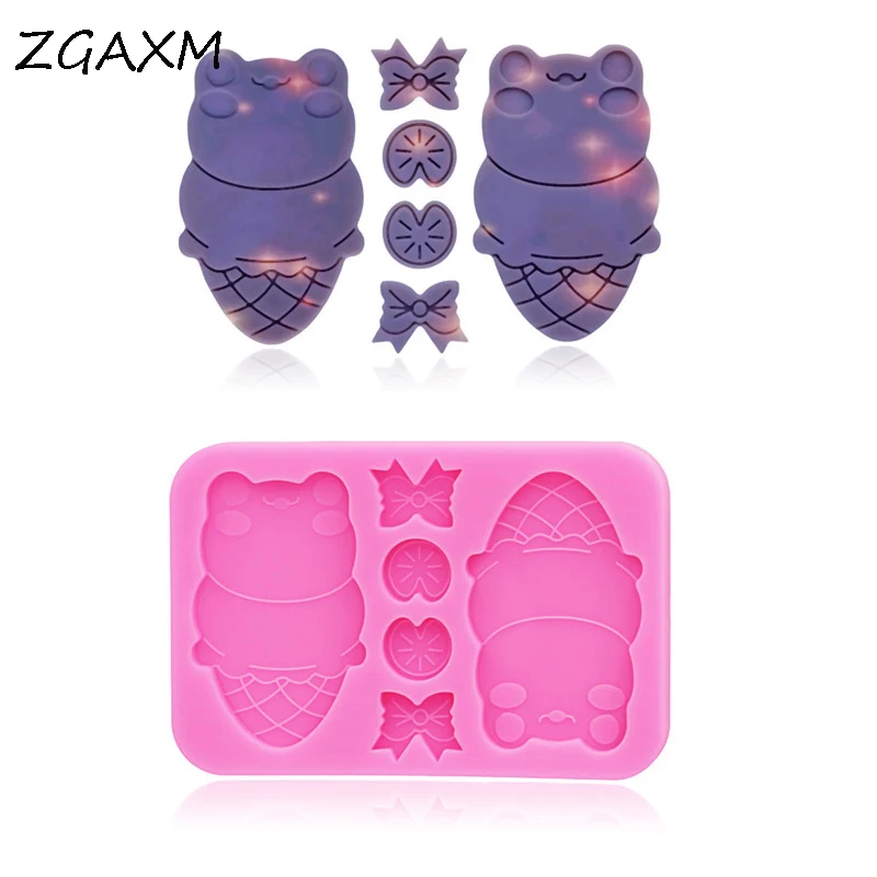 LM460 Shiny Glossy Ice Cream Bear Earrings Silicone Mold Bowknot Lemon Slice Jewelry Craft Mold DIY Chocolate Cake Baking Gadget
LM460 Shiny Glossy Ice Cream Bear Earrings Silicone Mold Bowknot Lemon Slice Jewelry Craft Mold DIY Chocolate Cake Baking Gadget