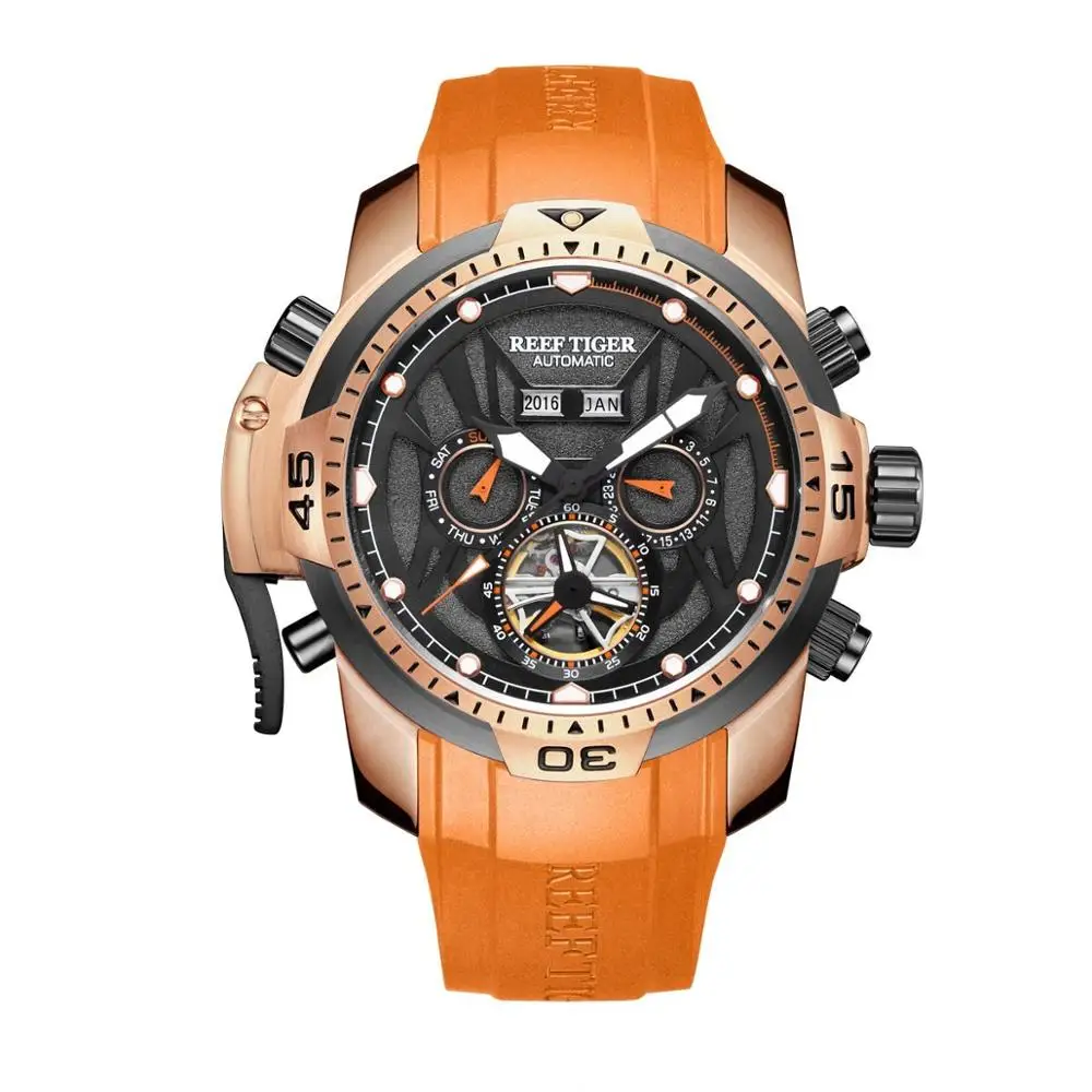 Reef Tiger мужские автоматические механические часы, мужские спортивные часы водонепроницаемые наручные часы модные часы люксовый бренд relogio masculino
Reef Tiger мужские автоматические механические часы, мужские спортивные часы водонепроницаемые наручные часы модные часы люксовый бренд relogio masculino
