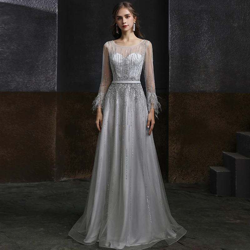 Elegant Luxury Evening Dresses 2022 Beads Feathers Prom Gowns Formal Party Dress Vestidos
Elegant Luxury Evening Dresses 2022 Beads Feathers Prom Gowns Formal Party Dress Vestidos