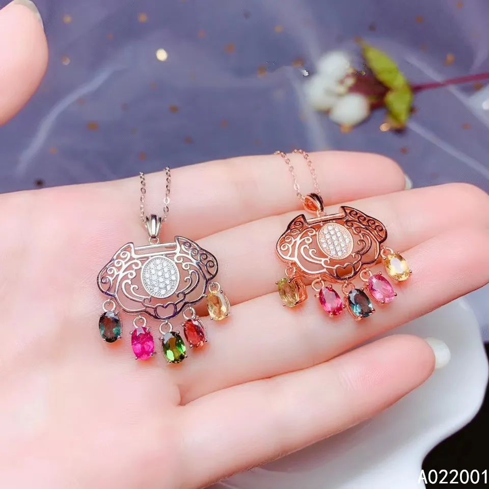 KJJEAXCMY Fine Jewelry Natural Tourmaline 925 Sterling Silver Women Pendant Necklace Support Test Trendy Hot Selling
KJJEAXCMY Fine Jewelry Natural Tourmaline 925 Sterling Silver Women Pendant Necklace Support Test Trendy Hot Selling
