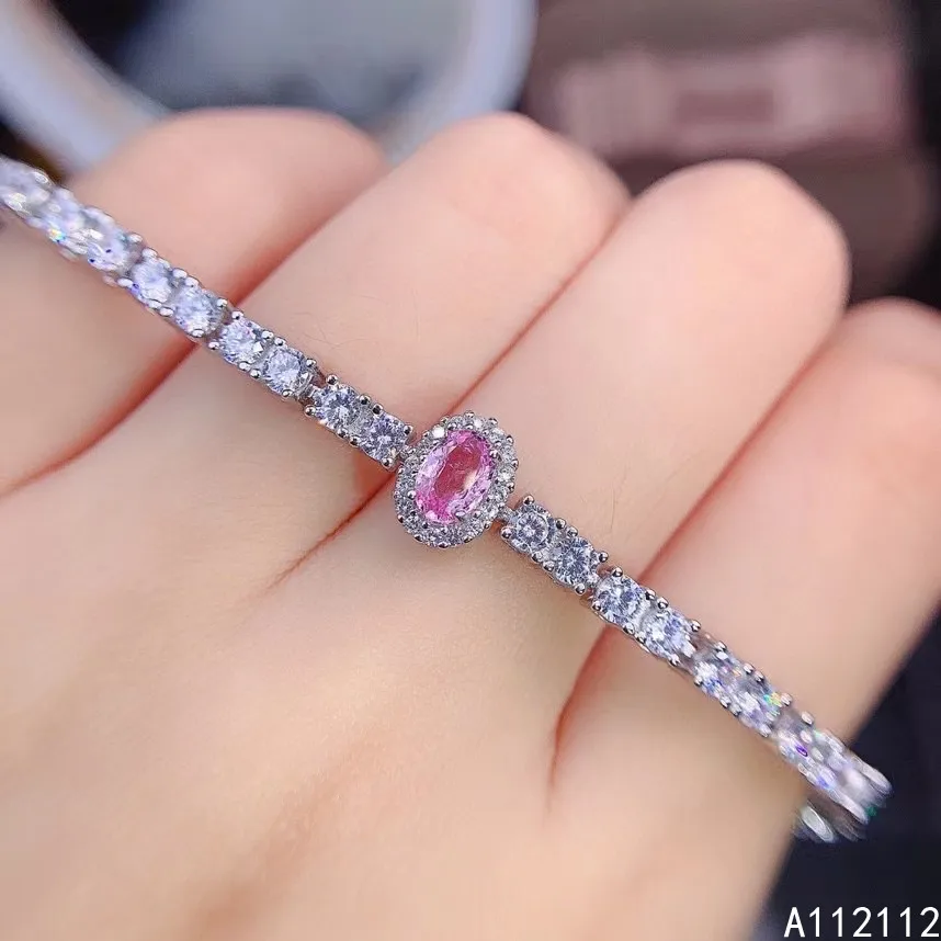 Fine Jewelry 925 Sterling Silver Inset With Natural Gemstone Women's Luxury Exquisite Oval Pink Sapphire Hand Bracelet Support D
Fine Jewelry 925 Sterling Silver Inset With Natural Gemstone Women's Luxury Exquisite Oval Pink Sapphire Hand Bracelet Support D