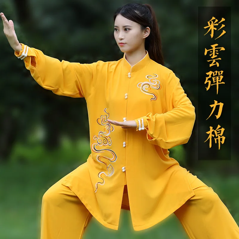 Free Shipping New Black Yellow Caiyun Embroidered Tai Chi Performance Costume Practicing Martial Arts Suit
Free Shipping New Black Yellow Caiyun Embroidered Tai Chi Performance Costume Practicing Martial Arts Suit