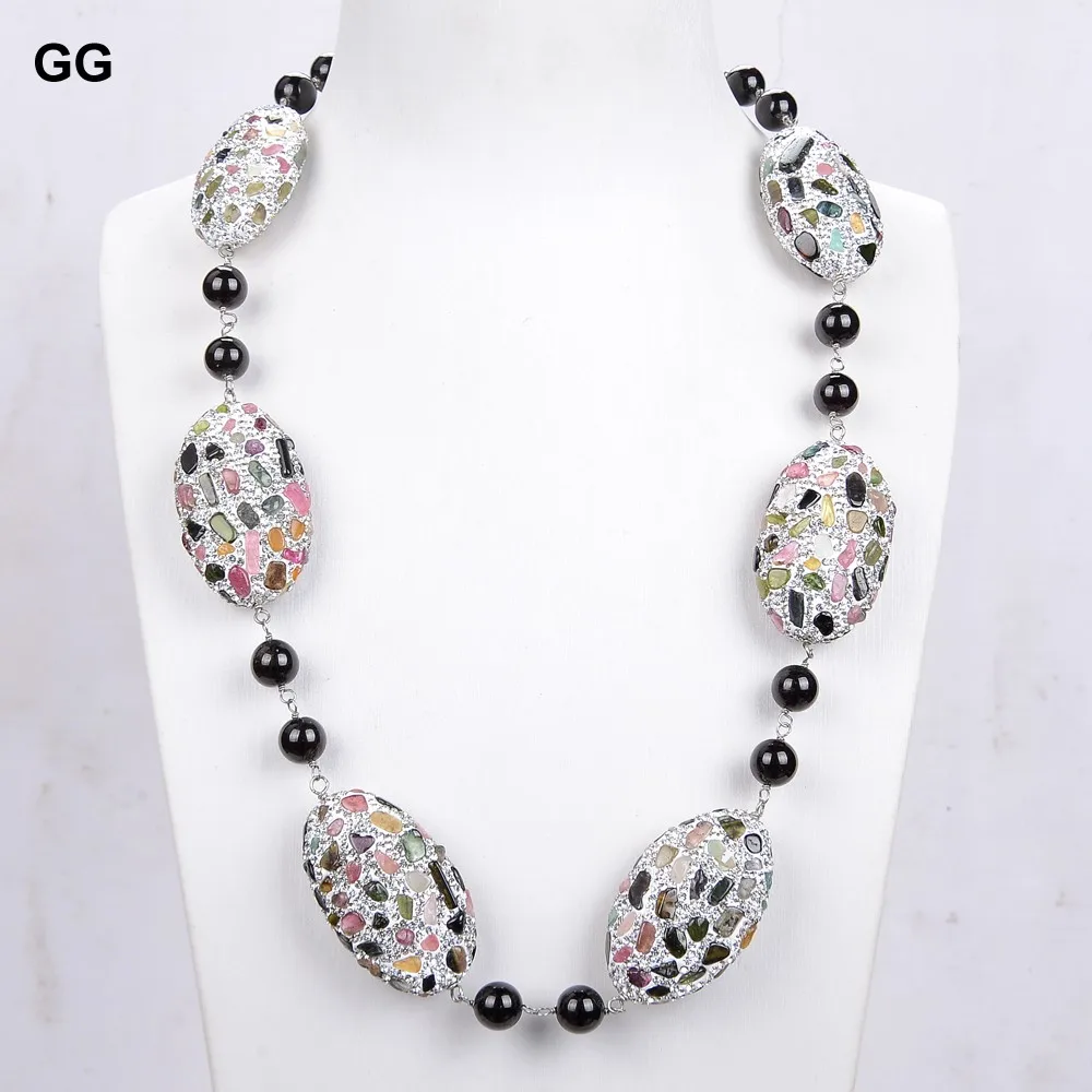 GuaiGuai Jewelry Natural Red Round Garnet Multi Color Tourmaline Chips Bead Necklace 23"
GuaiGuai Jewelry Natural Red Round Garnet Multi Color Tourmaline Chips Bead Necklace 23"
